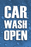Aluminum Two Sided Panel for Flexible Curb Sign "Car Wash Open"