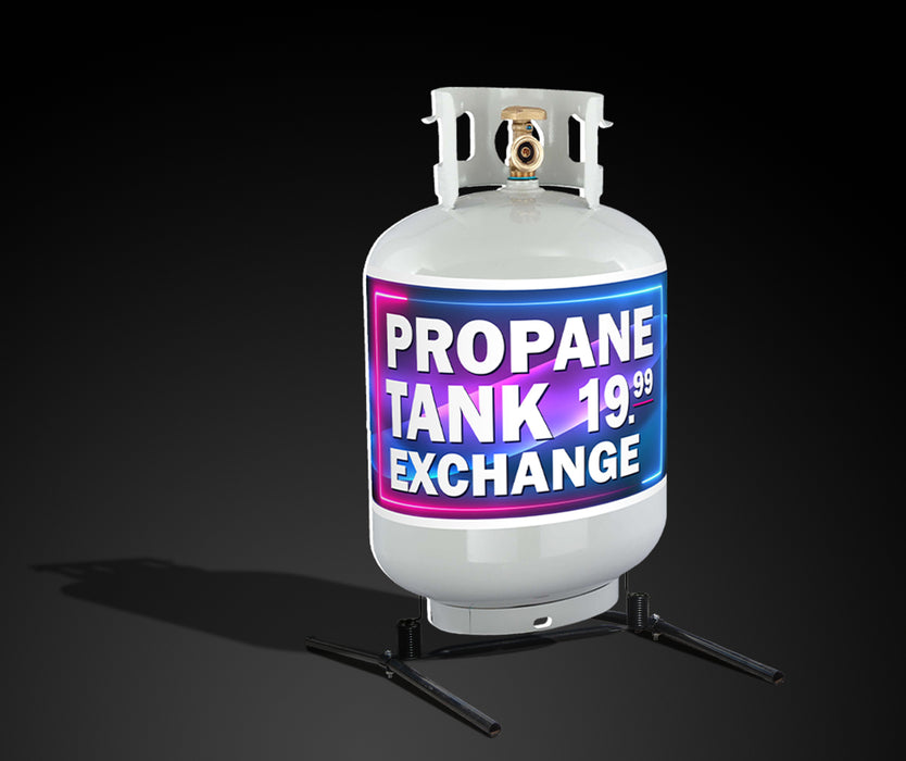 "Propane Tank Exchange" Die-Cut Antenna Sign