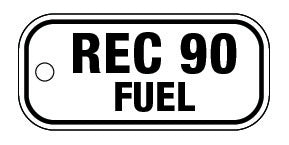 REC 90 Fuel- Aluminum Valve ID Tag