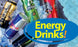 Energy Drinks- 20"w x 12"h Ceiling Dangler