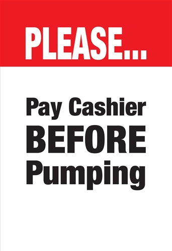 Please Pay Cashier- Waste Container Insert