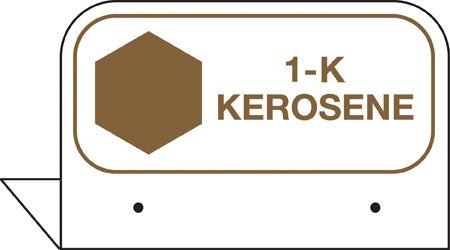 Aluminum FPI Tags- "1-K Kerosene"