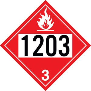 Styrene Truck Placard- "1203" Gasoline