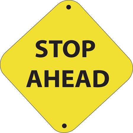 Stop Ahead- 12"w x 12"h Aluminum Trail Marker
