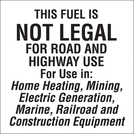 Not Legal For Road And Highway Use- 6"w x 5"h Decal