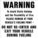 Warning To Avoid Static- 6"w x 5"h Decal