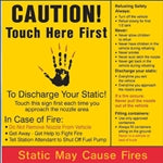 Caution! Touch Here First- 6"w x 6"h Decal
