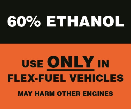 60% ETHANOL- 3" w x 2.5" h Decal