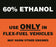 60% ETHANOL- 3" w x 2.5" h Decal