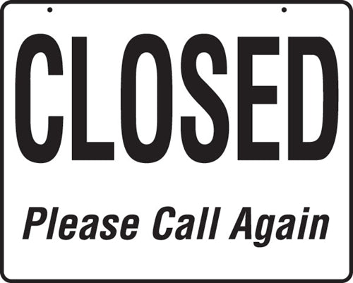 Reversible Open/Closed Sign- 19"w x 15"h