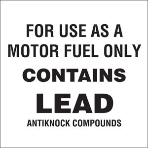 Contains Lead antiknock compounds