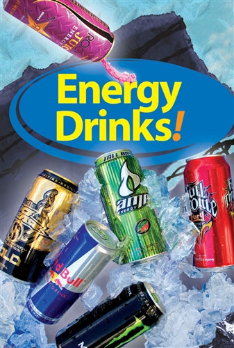 Reusable Static Cling- "Energy Drinks"