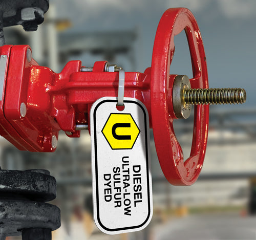 Diesel Ultra-Low Sulfur Dyed- Aluminum Valve ID Tag