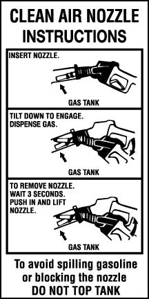 Clean Air Nozzle Instructions- 3"w x 6"h Decal