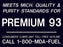 Decal- "Meets Michigan...Premium 93" White on Black