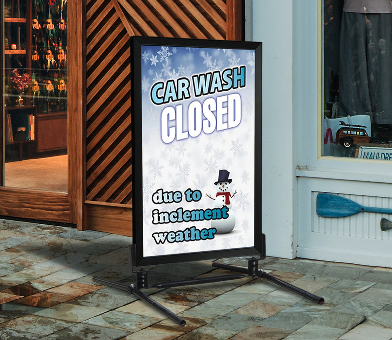 Car Wash Closed due to inclement weather- 4mm Coroplast Insert.