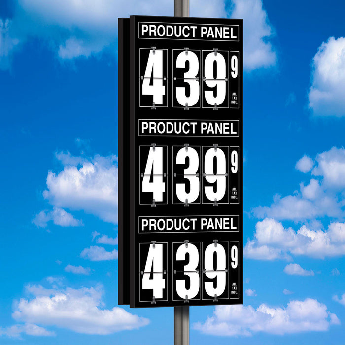 10" Flip Numbers- Three Product, double-sided sign