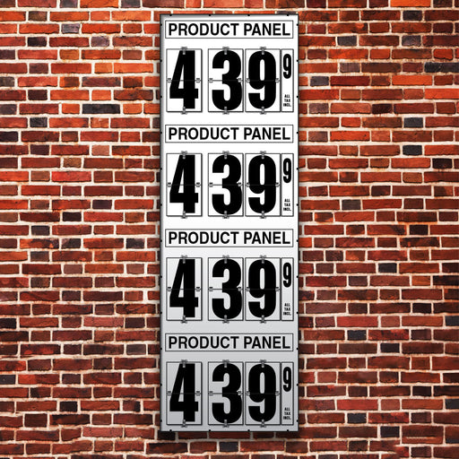 10" Flip Numbers, Four-Product, Pole or Wall Mount
