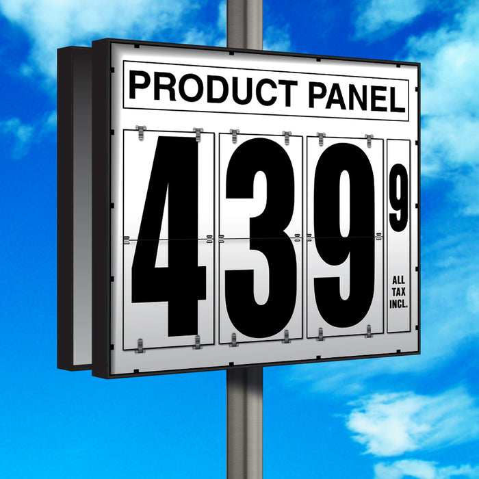 20" Flip Numbers- Single-Product, Double-Sided Pole Mount