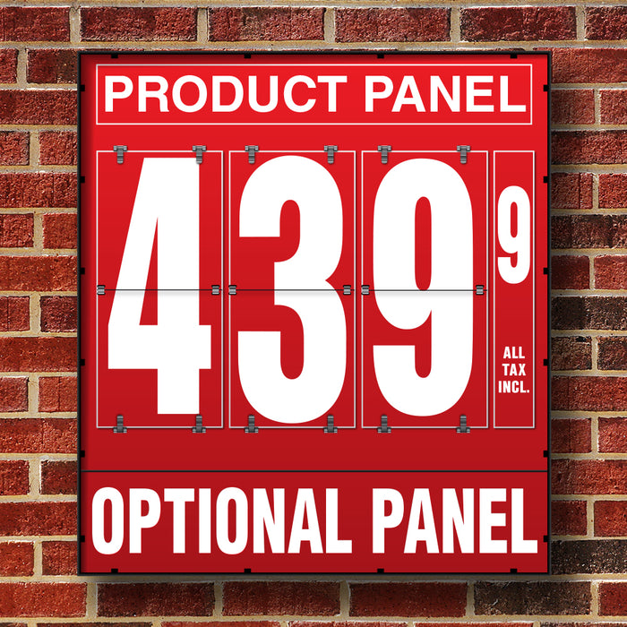 20" Flip Numbers- Single-Product, Wall or Pole Mount w/ Optional Bottom Panel