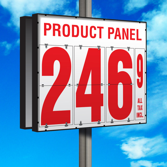 24" Flip Numbers- Single-Product, Double-Sided Pole Mount