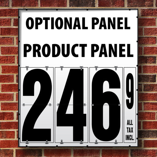 24" Flip Numbers- Single-Product, Wall or Pole Mount w/ Optional Panel