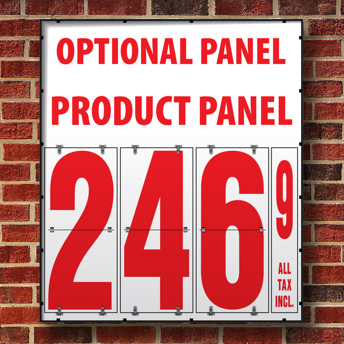 24" Flip Numbers- Single-Product, Wall or Pole Mount w/ Optional Panel
