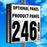 24" Flip Numbers- Single-Product, Double-Sided Pole Mount w/ Optional Panel