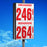 24" Flip Numbers- Two-Product, Double-Sided Pole Mount