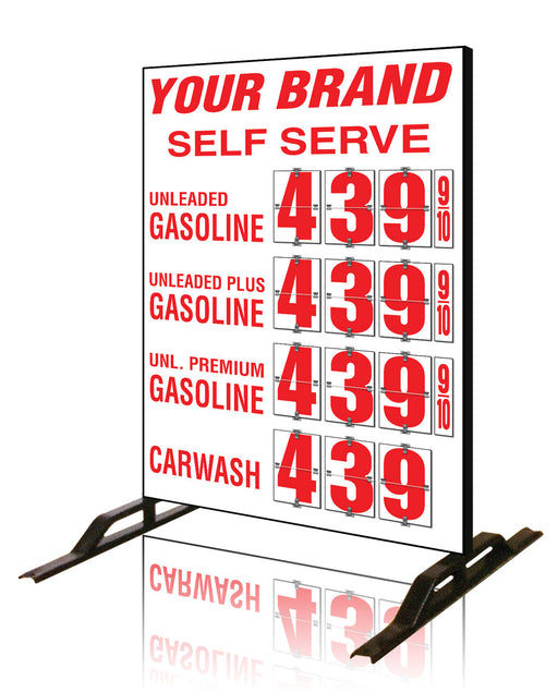 Double Sided  Four Product Flip Sign Red