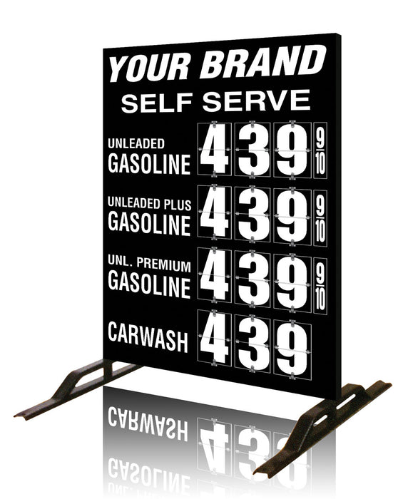 Double Sided  Four Product Flip Sign black