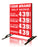 Double Sided  Four Product Flip Sign Red