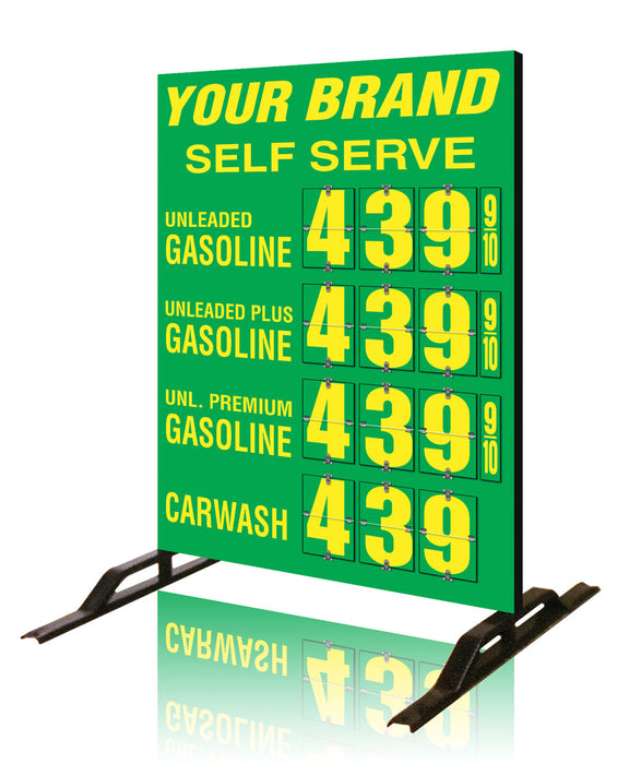 Double Sided  Four Product Flip Sign yellow / green