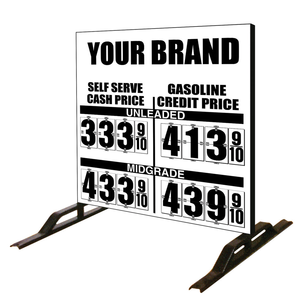 Dual Cash/Credit Gas Price Flip Sign Two-Product