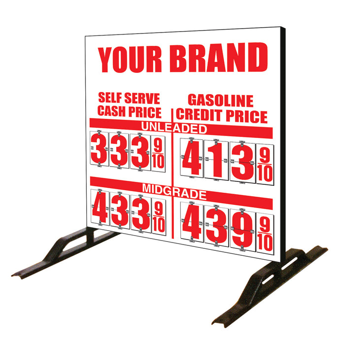 Dual Cash/Credit Gas Price Flip Sign Two-Product
