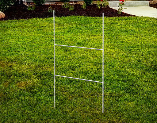 H-Wire Yard Sign Frame displayed on a grassy front yard