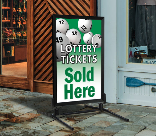 Lottery Tickets Sold Here- 28" x 44" .020 Styrene Insert