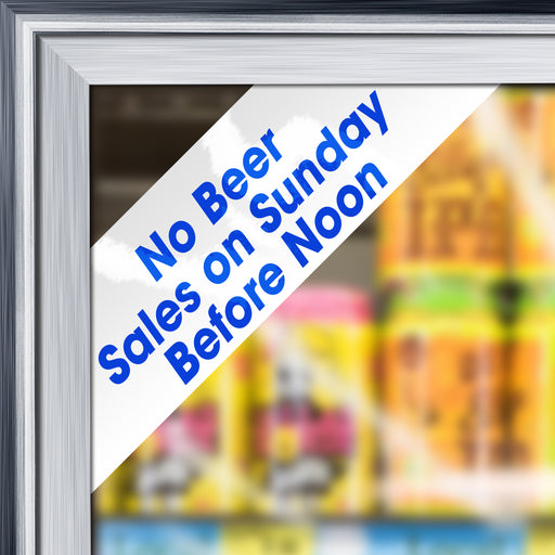 "No Beer Sales" Cooler Door Decal