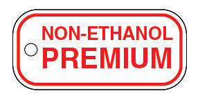 Non-Ethanol Premium- Aluminum Valve ID Tag