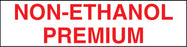 Non-Ethanol Premium Pump Decal_Red on White