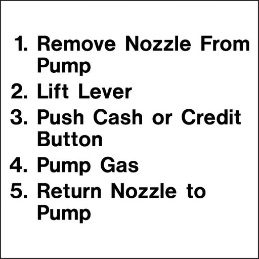 Gas Pump Instructions