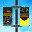 Street Pole Banners hung with Spring Mounting Hardware