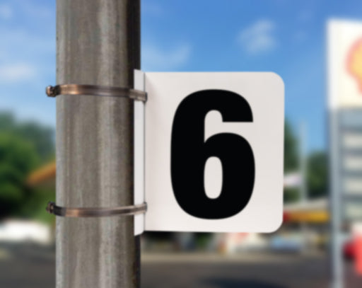 Pole Mounted Pump Number Sign