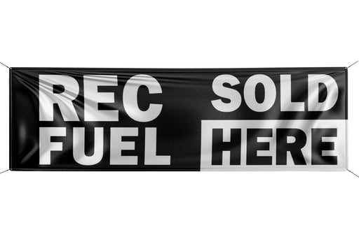 REC Fuel Sold Here- Banner, 10'w x 3'h