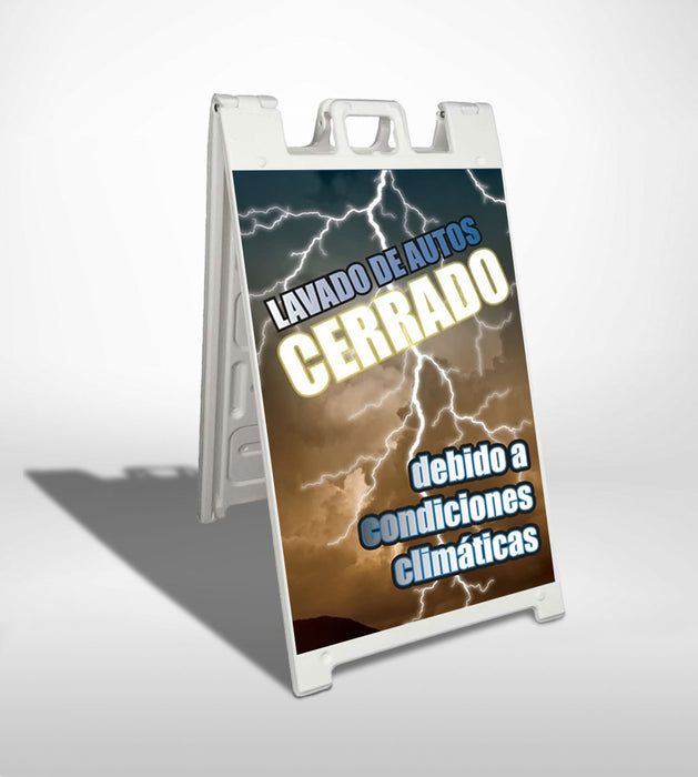 Lavado De Autos Cerrado- 24"w x 36"h .040 Styrene Insert