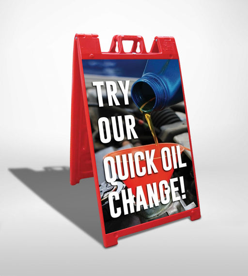 Quick Oil Change- 24"w x 36"h 4mm Coroplast Insert