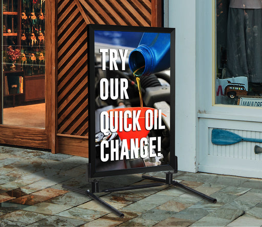 Try our Quick Oil Change- 28"w x 44"h 4mm Coroplast Insert