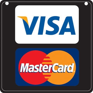 24" Aluminum Bracket Sign- "Visa MasterCard"