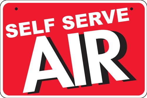 Aluminum Bracket Sign- "Self Serve Air"