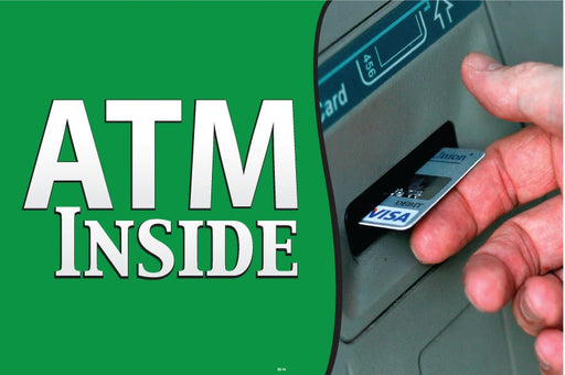 ATM Inside- Aluminum Bracket Sign